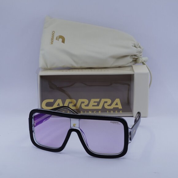 Carrera FLAGLAB 14 07C5 TE Shield Sunglasses - Black/Multilayer Violet - Picture 1 of 9